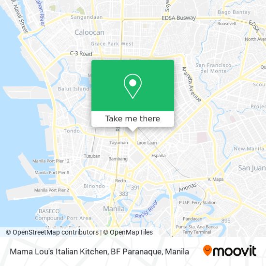 Mama Lou's Italian Kitchen, BF Paranaque map