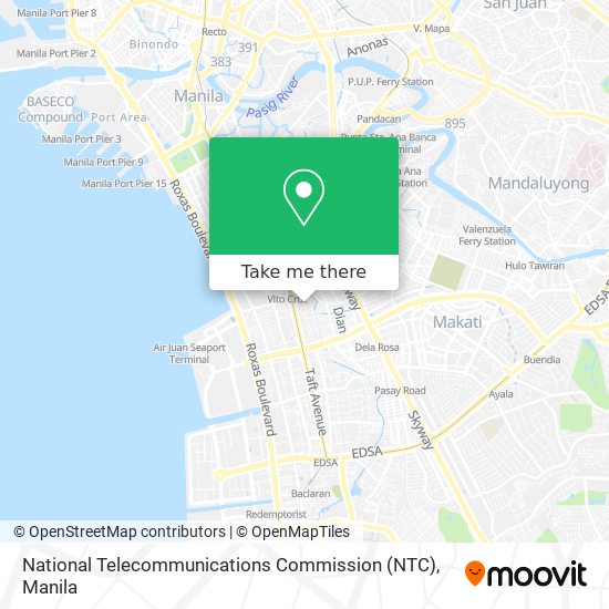 National Telecommunications Commission (NTC) map