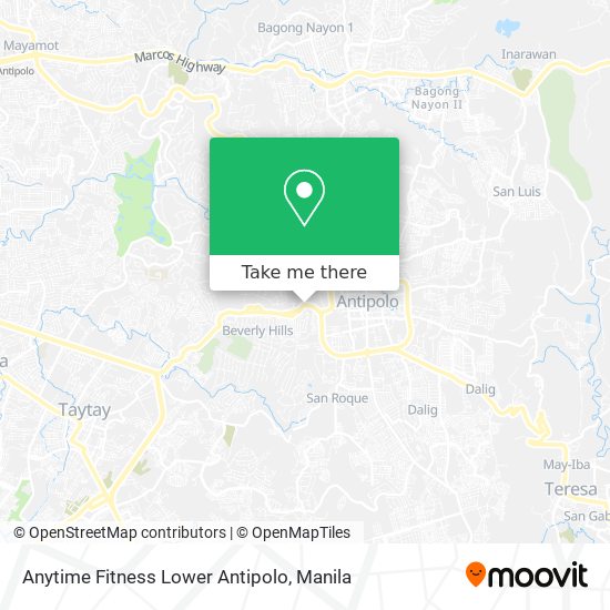 Anytime Fitness Lower Antipolo map