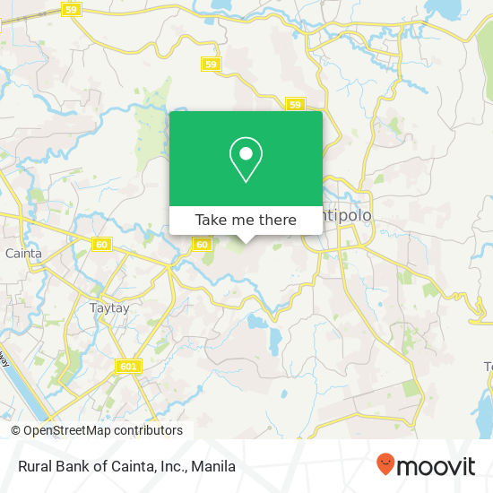 Rural Bank of Cainta, Inc. map