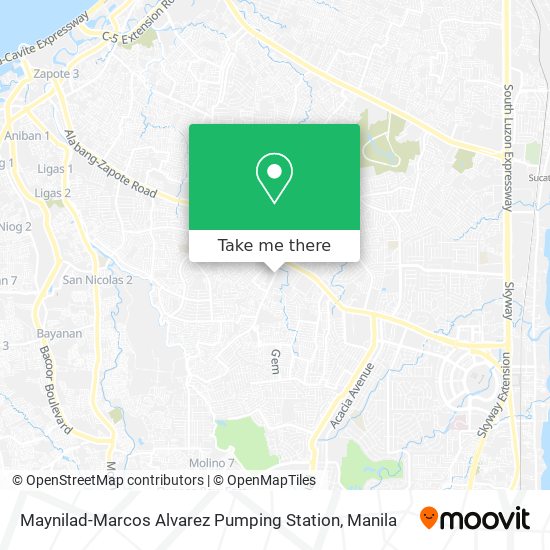 Maynilad-Marcos Alvarez Pumping Station map