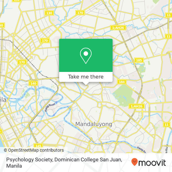 Psychology Society, Dominican College San Juan map