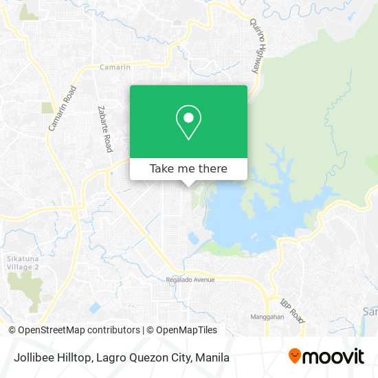 Jollibee Hilltop, Lagro Quezon City map