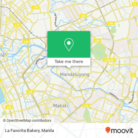 La Favorita Bakery map