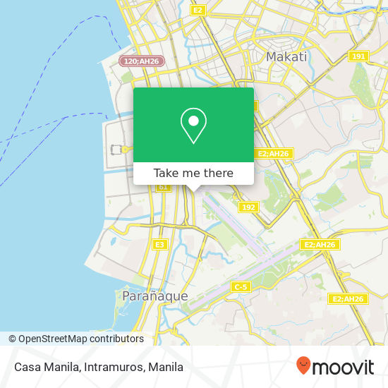 Casa Manila, Intramuros map