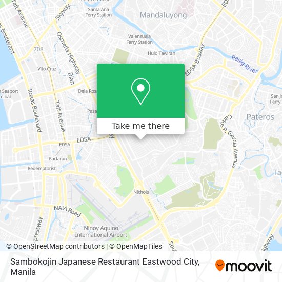 Sambokojin Japanese Restaurant Eastwood City map