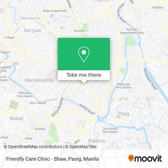 Friendly Care Clinic - Shaw, Pasig map