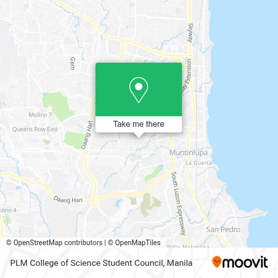 PLM College of Science Student Council map