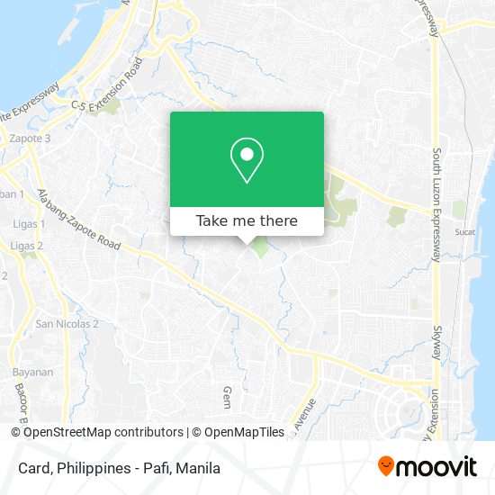 Card, Philippines - Pafi map