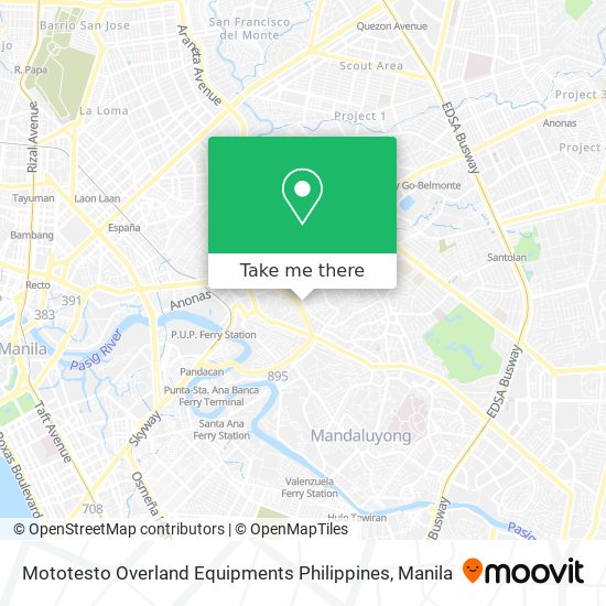 Mototesto Overland Equipments Philippines map