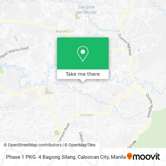 Phase 1 PKG. 4 Bagong Silang, Caloocan City map