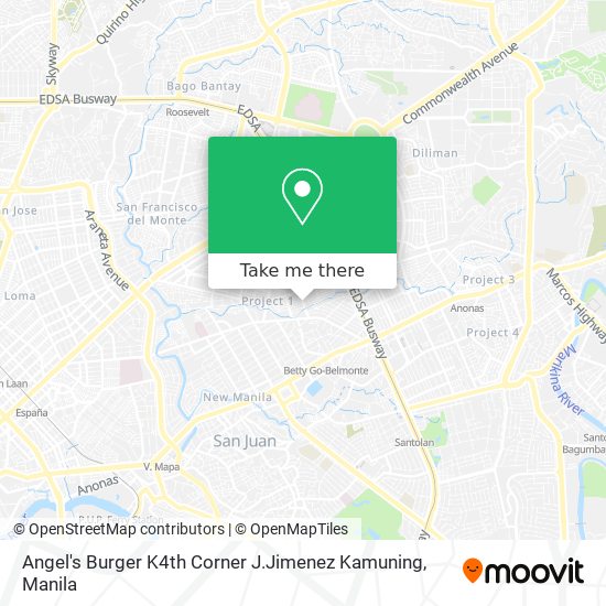 Angel's Burger K4th Corner J.Jimenez Kamuning map