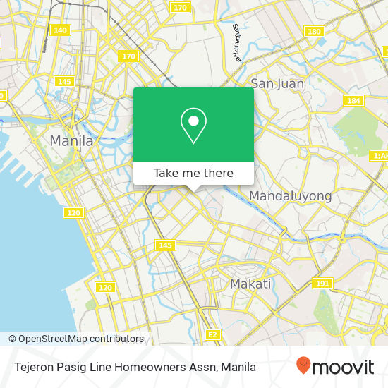 Tejeron Pasig Line Homeowners Assn map