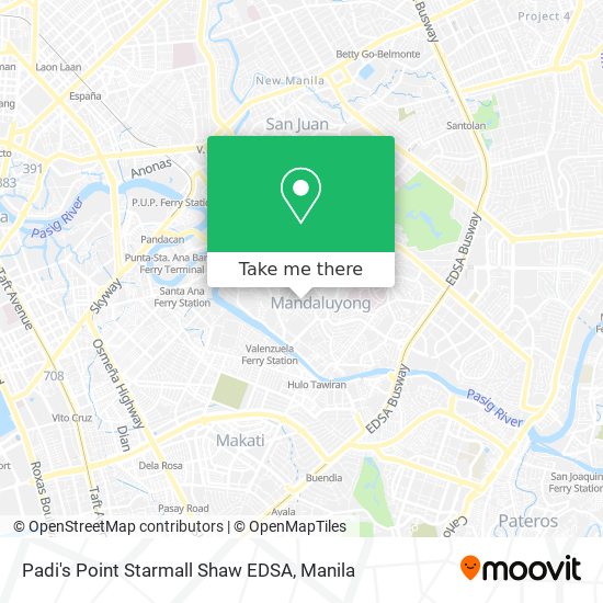 Padi's Point Starmall Shaw EDSA map