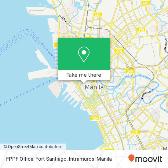 FPPF Office, Fort Santiago, Intramuros map