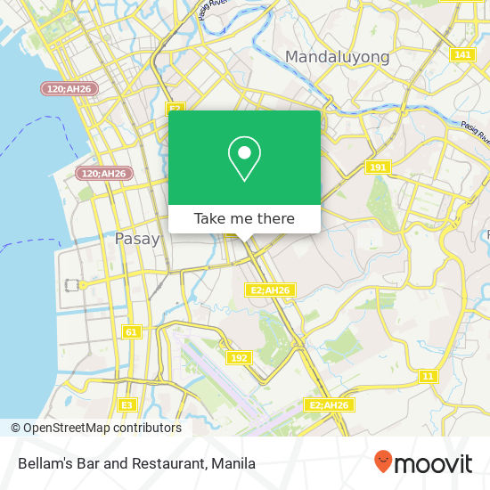 Bellam's Bar and Restaurant map