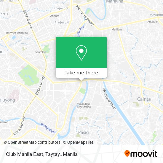 Club Manila East, Taytay. map