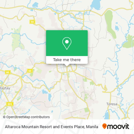 Altaroca Mountain Resort and Events Place map
