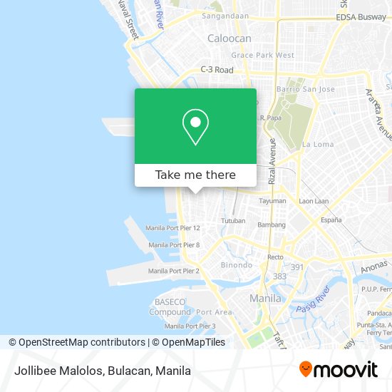 Jollibee Malolos, Bulacan map
