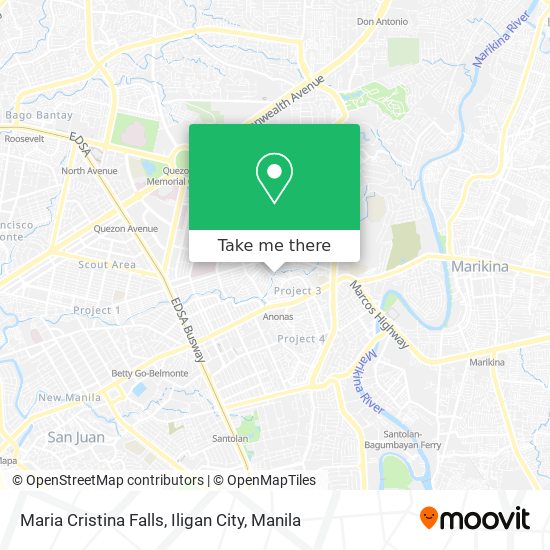 Maria Cristina Falls, Iligan City map