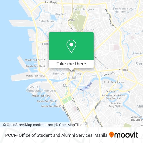 PCCR- Office of Student and Alumni Services map