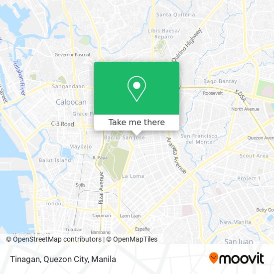 Tinagan, Quezon City map