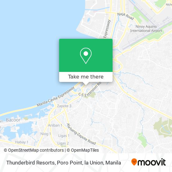 Thunderbird Resorts, Poro Point, la Union map