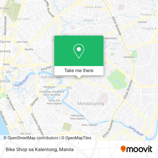 Bike Shop sa Kalentong map