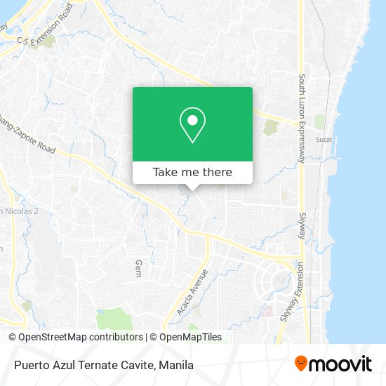 Puerto Azul Ternate Cavite map