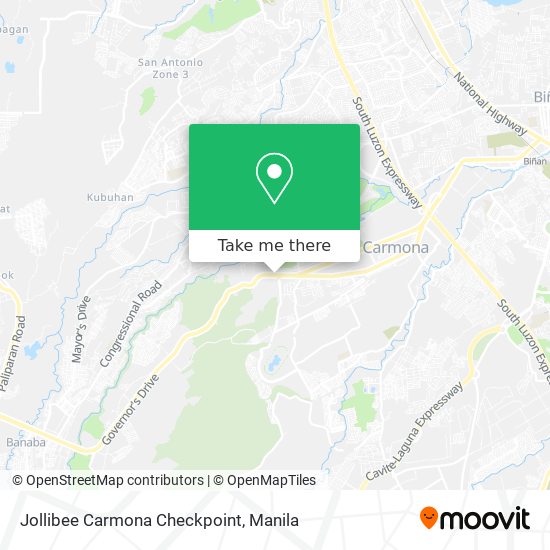 Jollibee Carmona Checkpoint map