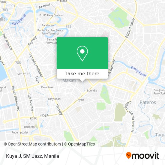 Kuya J, SM Jazz map