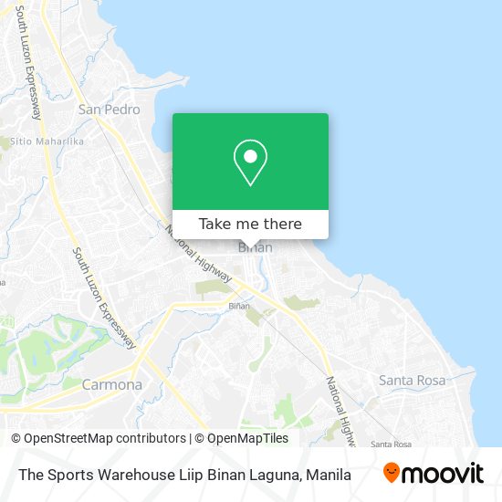 The Sports Warehouse Liip Binan Laguna map