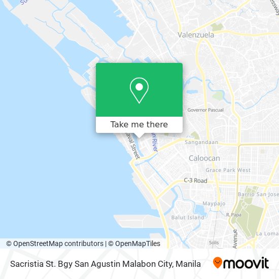 Sacristia St. Bgy San Agustin Malabon City map