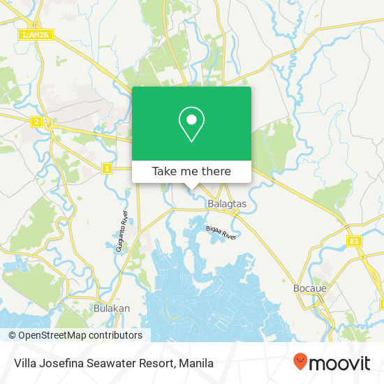 Villa Josefina Seawater Resort map