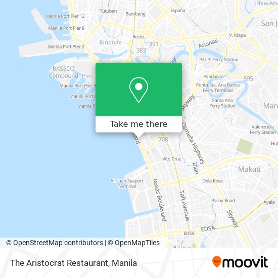 The Aristocrat Restaurant map