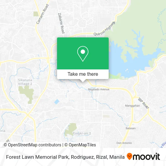 Forest Lawn Memorial Park, Rodriguez, Rizal map