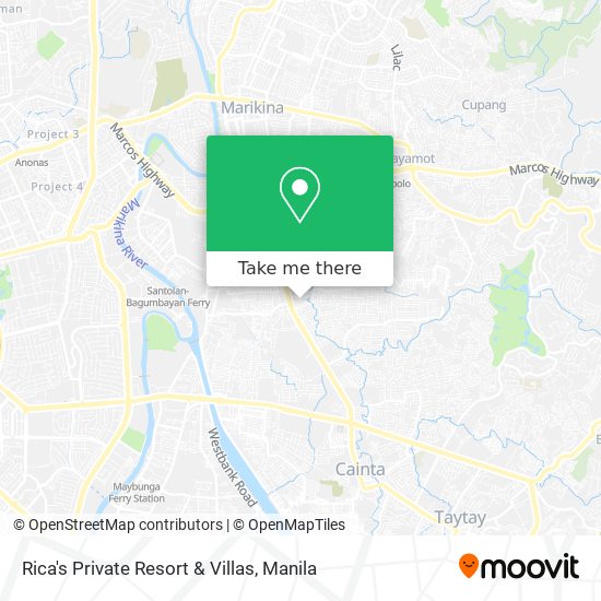 Rica's Private Resort & Villas map