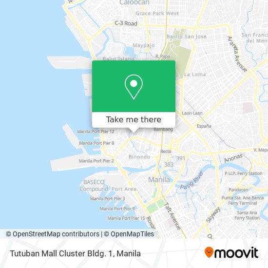 Tutuban Mall Cluster Bldg. 1 map