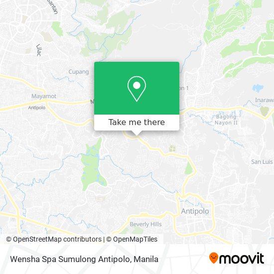 Wensha Spa Sumulong Antipolo map