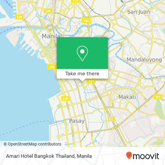 Amari Hotel Bangkok Thailand map
