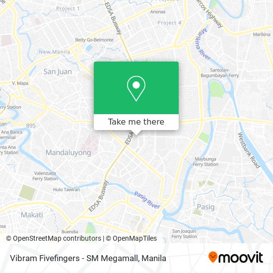 Vibram Fivefingers - SM Megamall map