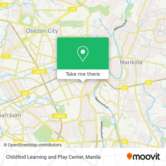 Childfind Learning and Play Center map
