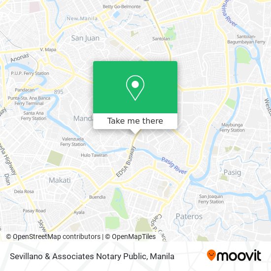 Sevillano & Associates Notary Public map