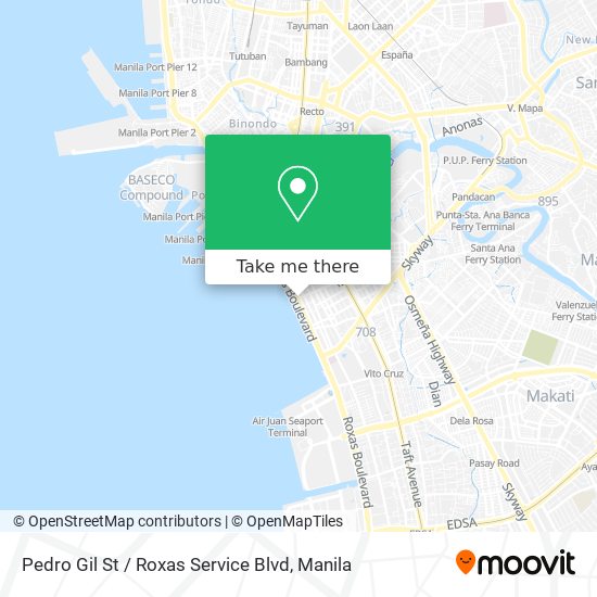 Pedro Gil St / Roxas Service Blvd map