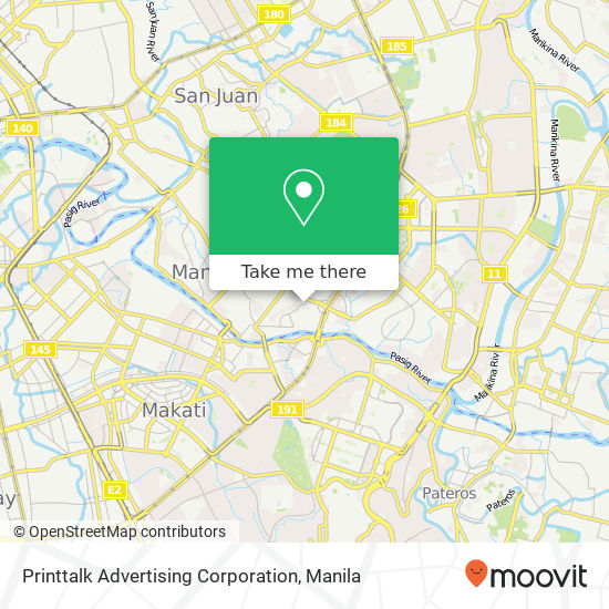 Printtalk Advertising Corporation map