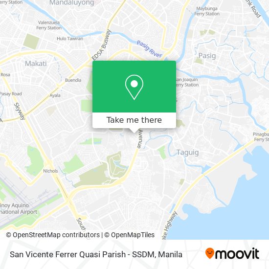 San Vicente Ferrer Quasi Parish - SSDM map