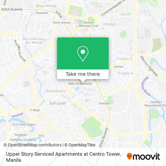 Upper Story Serviced Apartments at Centro Tower map