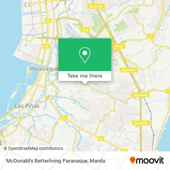 McDonald's Betterliving Paranaque map