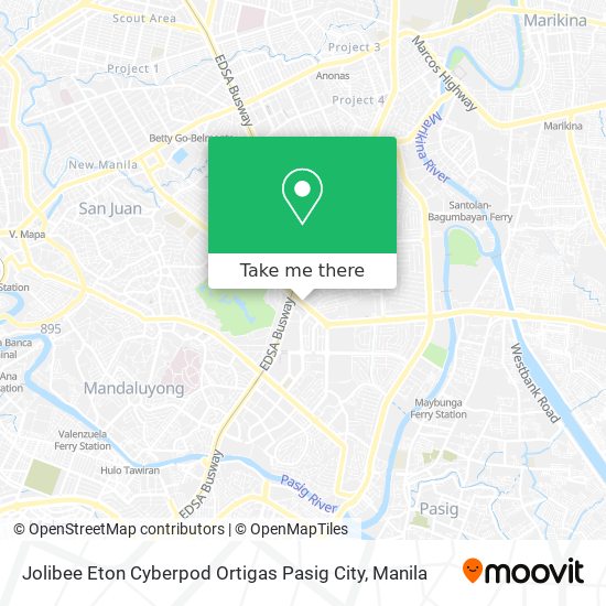 Jolibee Eton Cyberpod Ortigas Pasig City map