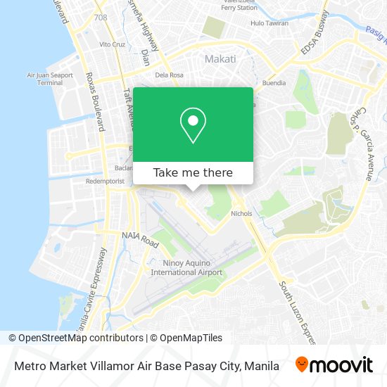 Metro Market Villamor Air Base Pasay City map